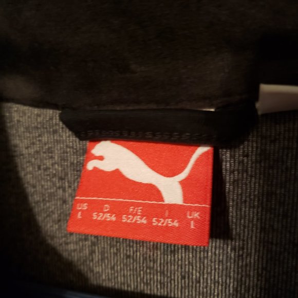 MENS PUMA VELOUR GLOSSY TRACK JACKET SIZE L - Picture 3 of 4